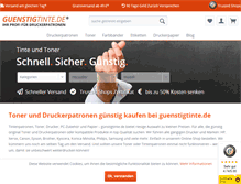 Tablet Screenshot of guenstigtinte.de